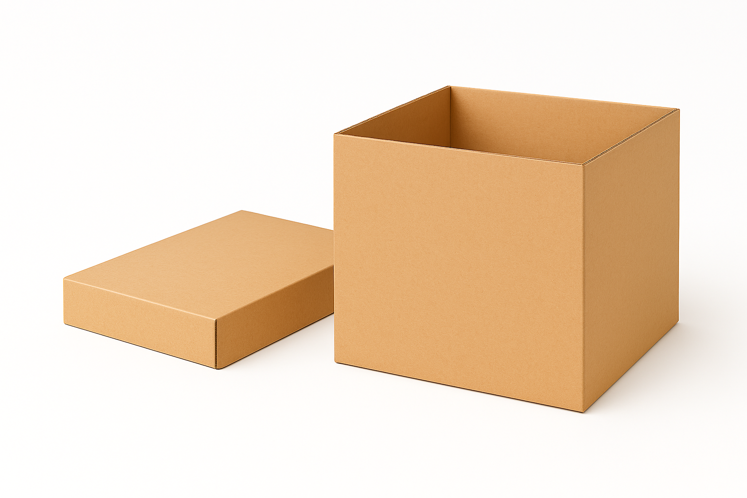 caja RSC con fondo blanco y tapa a un costado